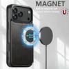 SUTENI J05 For iPhone 17 Pro Case Compatible with MagSafe Textured PU Leather Flip Phone Cover