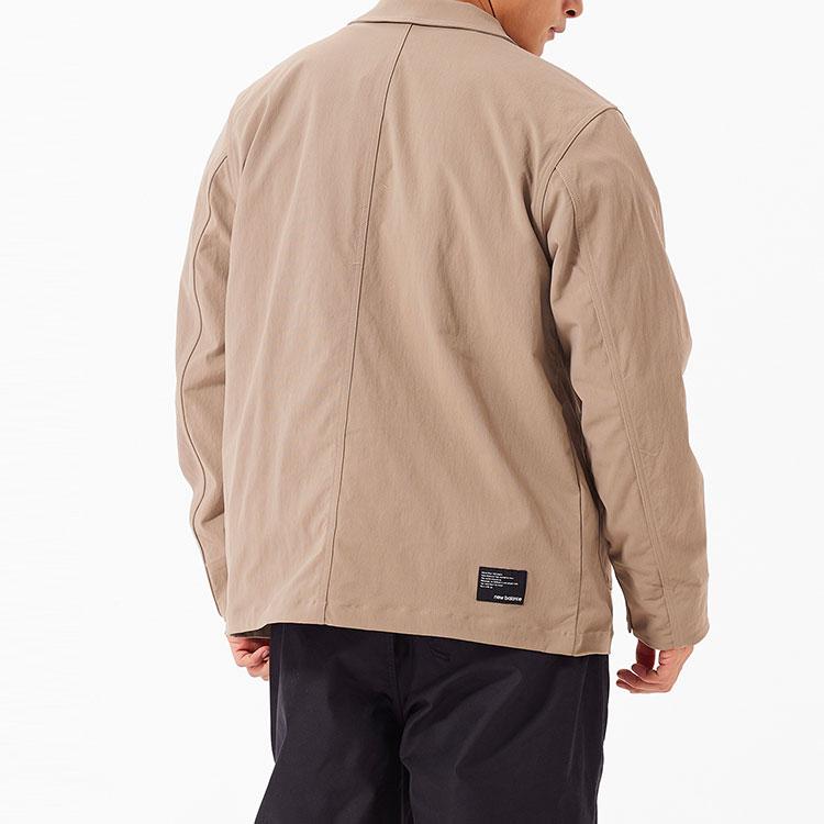 New Balance Куртки Мужские Хаки Лацкан Умеренный Прямой Крой AMJ23321-DRI