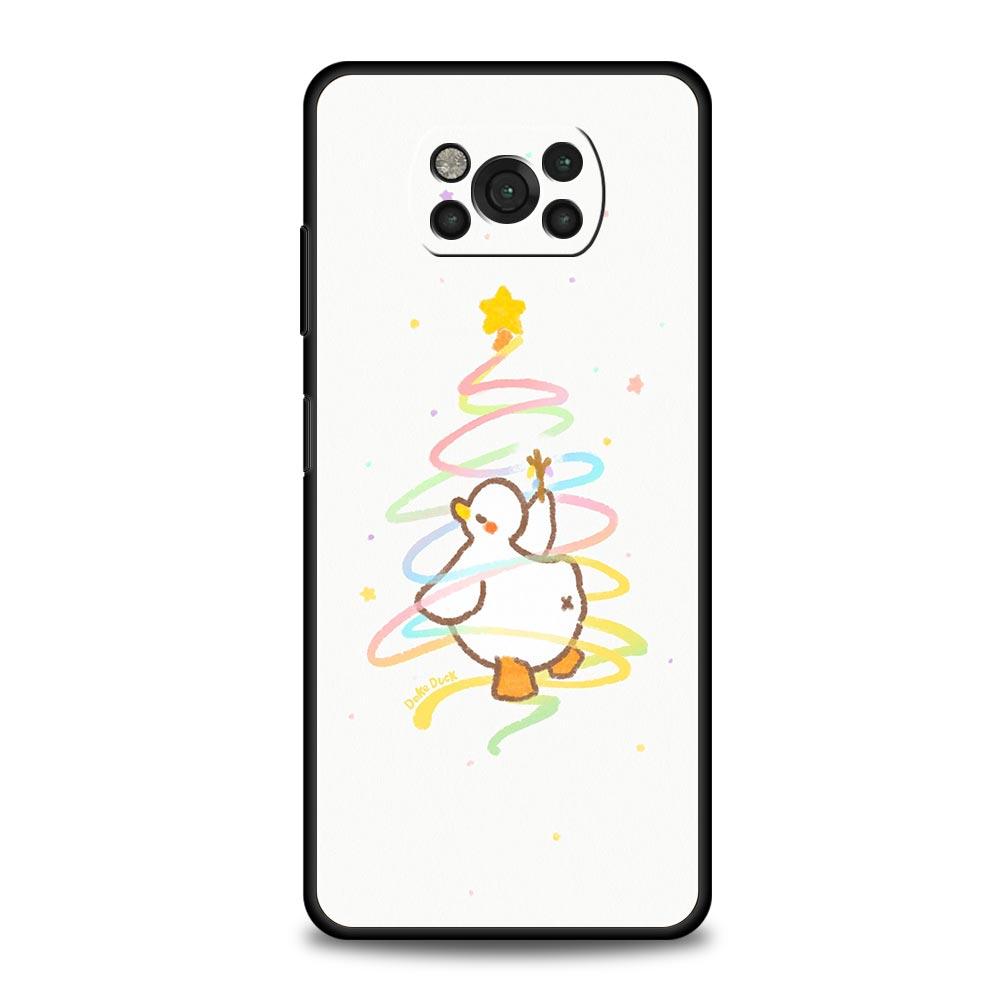 Чехол для телефона для Xiaomi Poco F7 F6 F5 F4 F3 X7 X6 X5 X4 X3 NFC M4 C51 C55 GT 5G Мягкий ТПУ Чехол Capas Смешная Дерущаяся Утка Курица