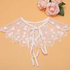 Lace Fake Collar Women Detachable Collars For Women False Collar Embroidery Floral Lolita Lapel Half Shirt Shawl Wrap Decoration