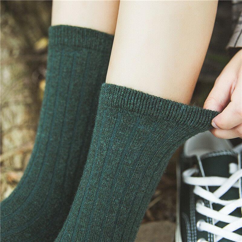5 пар женских шерстяных кашемировых теплых толстых однотонных мягких повседневных спортивных зимних носков, партия