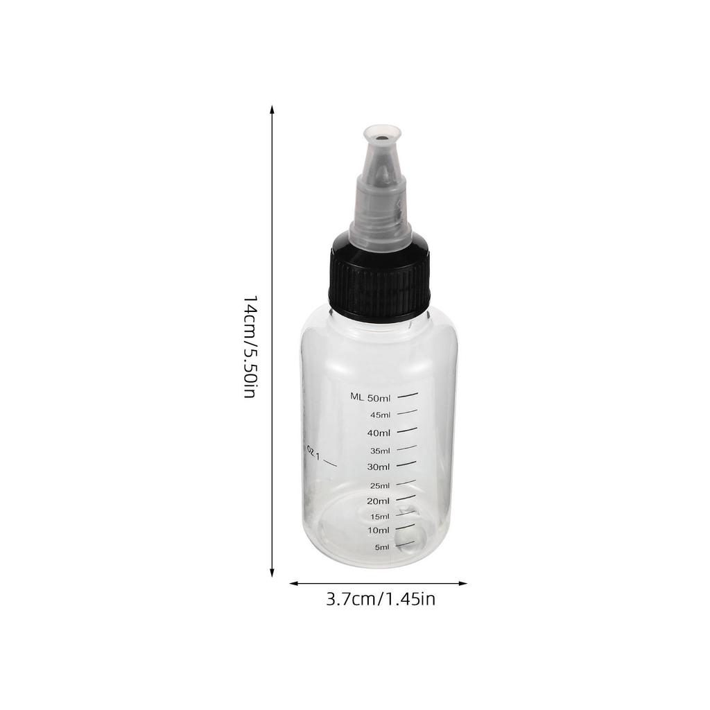 5Pcs Transparent Mixing Bottles with Measurement Scale Squeezable Paint Dispenser Fine Tip Applicator Bottle for DIY Crafting