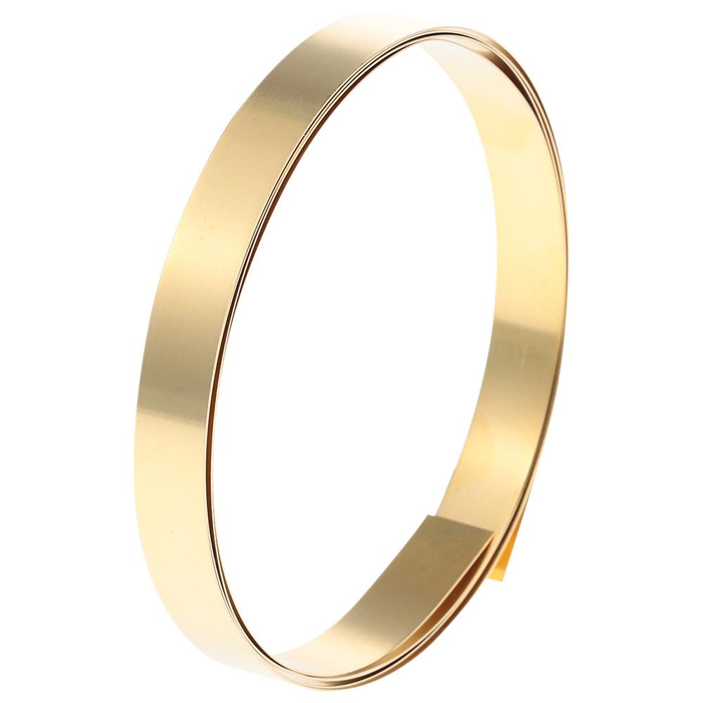 Легкообрабатываемый латунный лист в рулоне 1000 мм x 10 мм Желтая тонкая латунная полоса Металлическая фольга Пластина Рукоделие Металлообработка