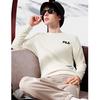 Men's Sweatshirt FILA ORIGINALE Casual Minimalist Style Knitted Fabric Logo Letter Fleece Lined Pullover,