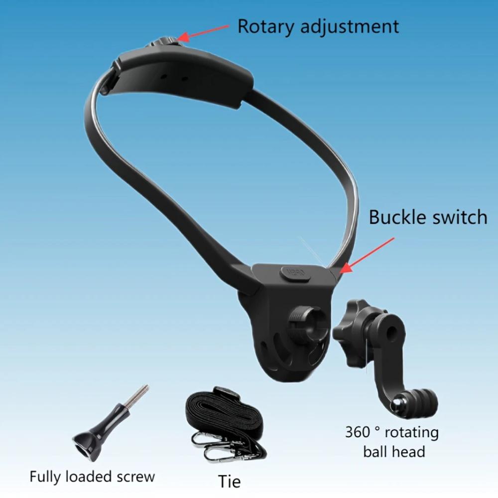 Sports Camera Neck Mount, Suitable for GoPro, DJI, Insta360, Etc., with Mobile Phone Clip, Can Also Be Used for Mobile Phones