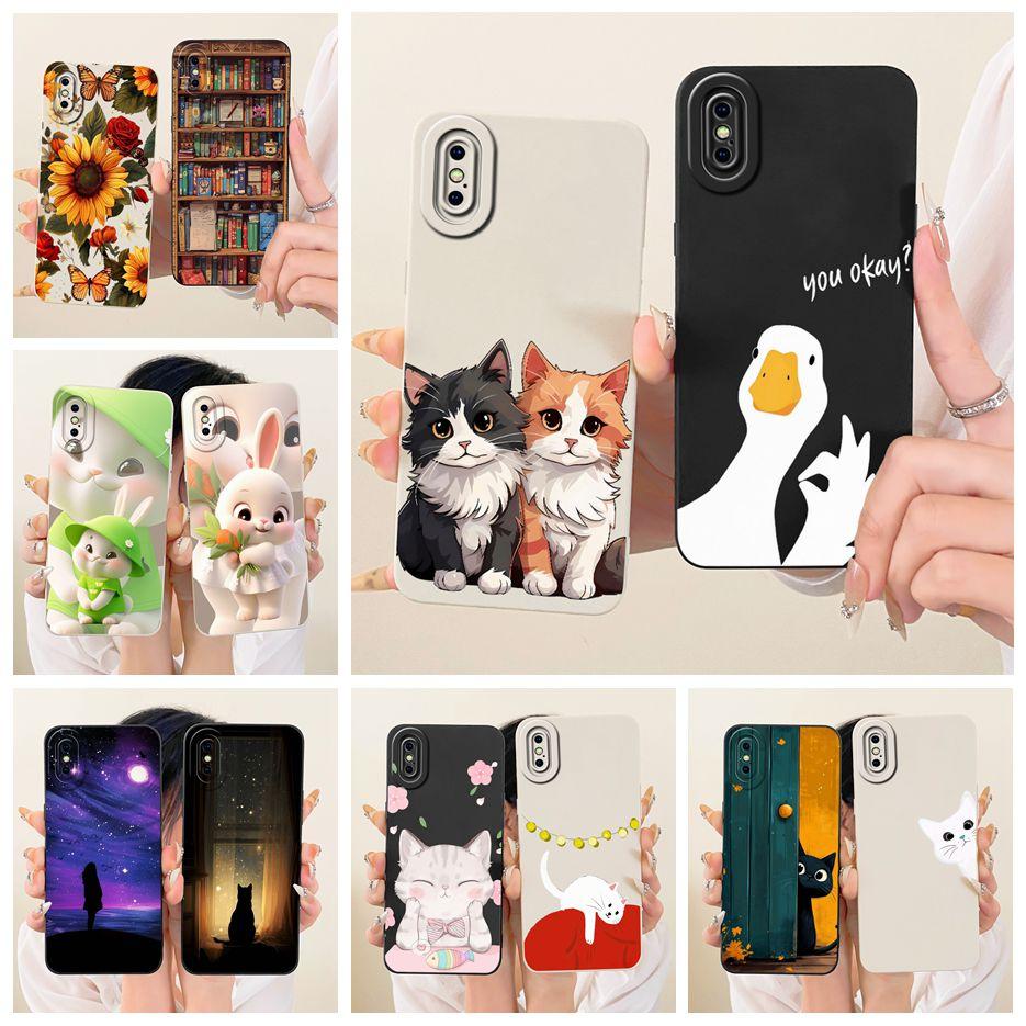 Чехол для Apple iPhone X XR XS Max Милый Кот Утка Мультяшная Обложка Мягкий ТПУ Чехол для Телефона Для iPhone XS Max iPhoneX iPhoneXR Fundas Сумки