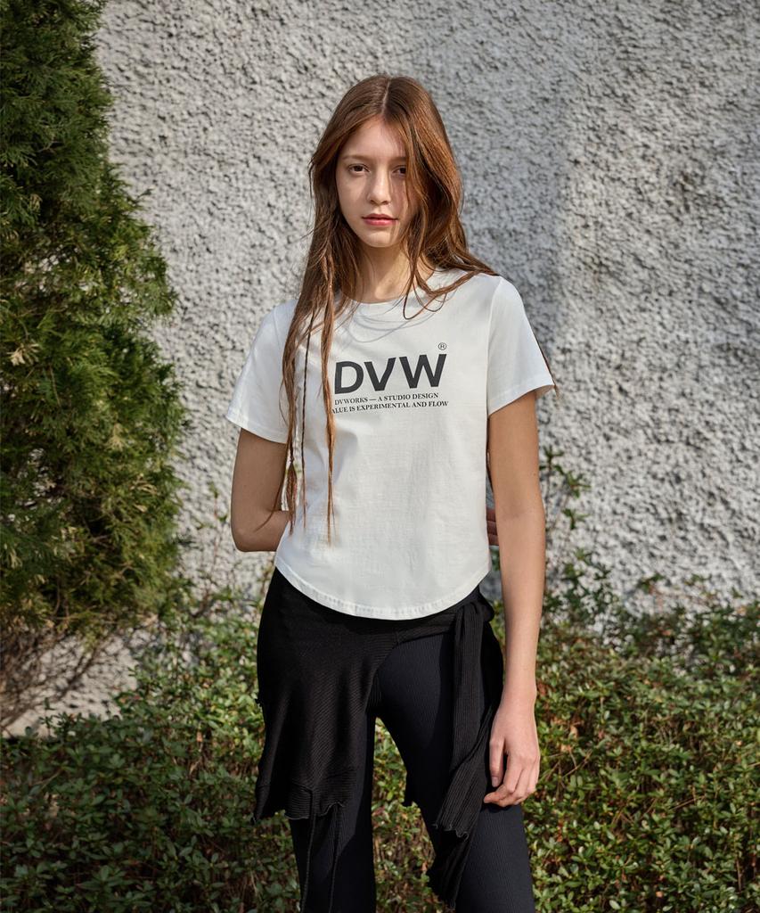 Debiweeo Dvw Логотип Футболка с коротким рукавом Devi-T0154-Белый