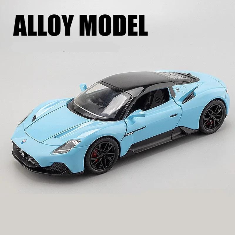 Масштаб 1/22 Maserati MC20, модель спортивного автомобиля со звуком и светом, откидная модель из сплава, литая под давлением модель автомобиля для детей, игрушка в подарок