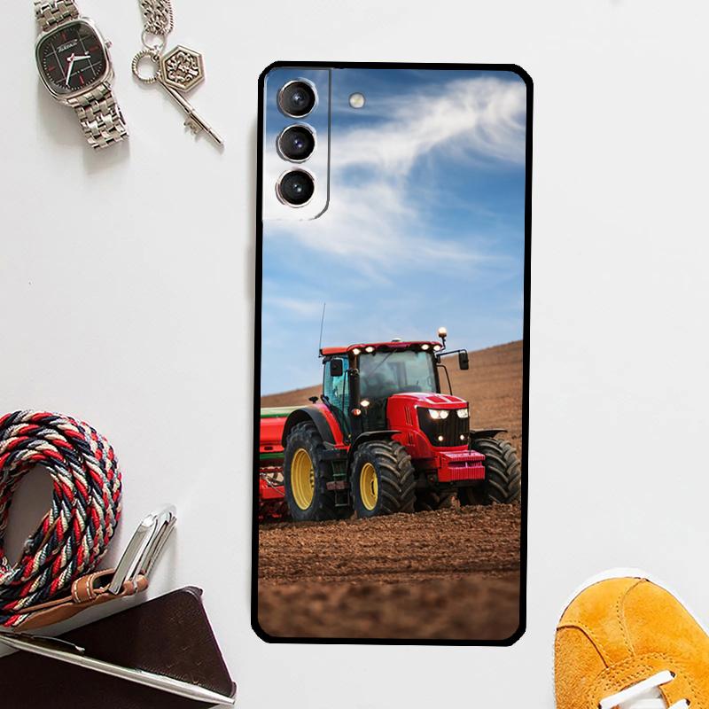 Фермерский трактор Чехол для Samsung Galaxy S24 Ultra S23 S22 S21 Plus S20 FE S8 S9 S10 Note 10 20 Ultra