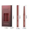 Карандаш для губ, водостойкая неразмазывающая помада-карандаш, розовый матовый блеск для губ, вращающийся набор карандашей для губ
