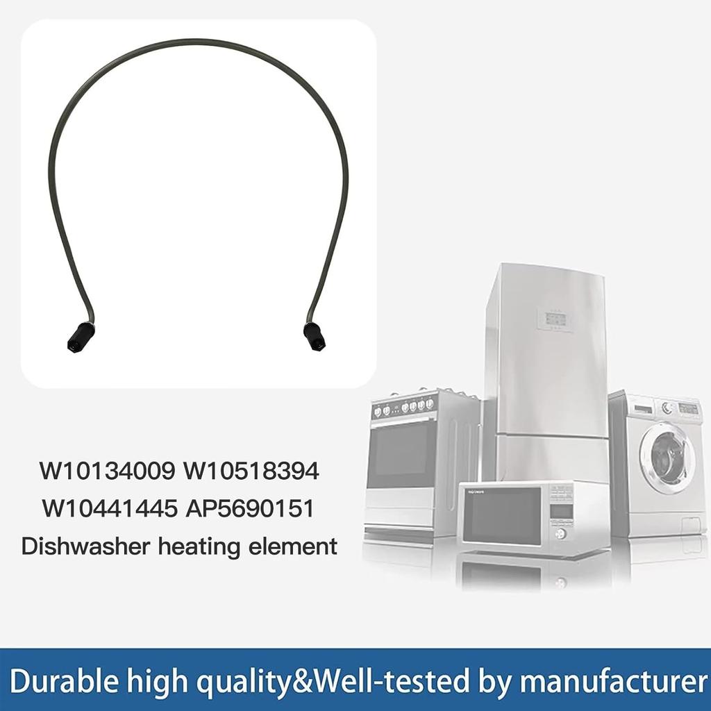 W10518394 Нагревательный элемент посудомоечной машины Подходит для Amana ADB1100AWW4, ADB1100AWW5, ADB1300AFB0, ADB1300AFB1, ADB1300AFS0, ADB1300AFS1, ADB1300AFW0,