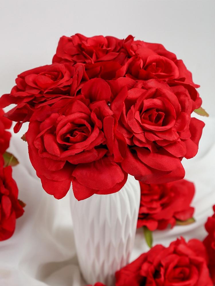 20 шт. головки искусственных цветов без стеблей оптом из шелковых головок роз для свадебных букетов своими руками цветочные праздничные столы украшения дома