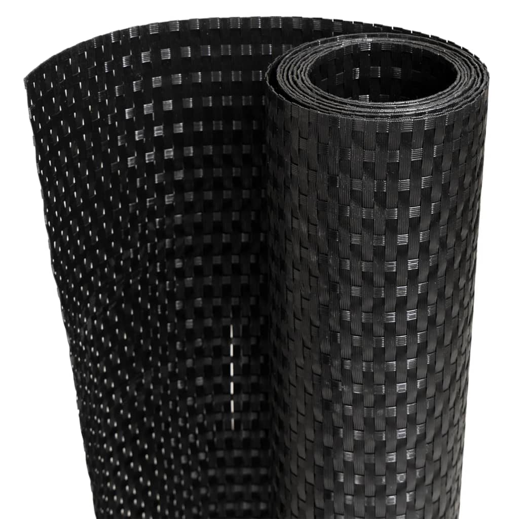 Vidaxl Parawan Balkonowy, Czarny, 300X90 Cm, Polirattan