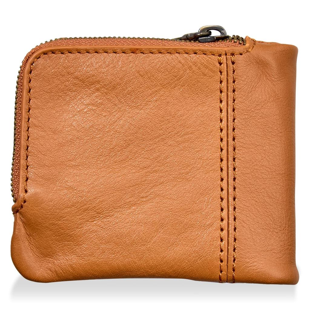 Bifold Wallet Loose II Bifold Coin Coin Card Electronic Money Billfold Bag Sewing Cowhide Camel [Lee] (Leather) 320-2112