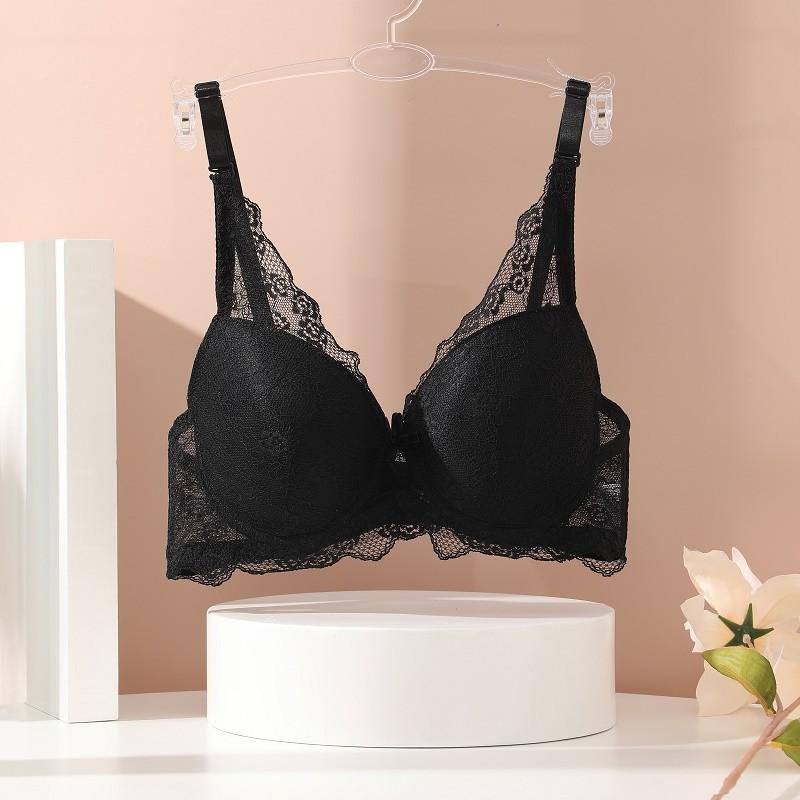 FINETOO Кружевной бюстгальтер со сборками для женщин, сексуальное нижнее белье с эффектом пуш-ап, удобное нижнее белье