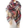 The Same Colorful Plaid Imitation Cashmere Large Square Scarf, a Women's Trend Scarf