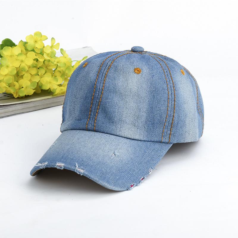 Твердая джинсовая бейсболка для женщин и девочек, кепка Snapback в стиле хип-хоп, шляпа для папы, летняя шляпа