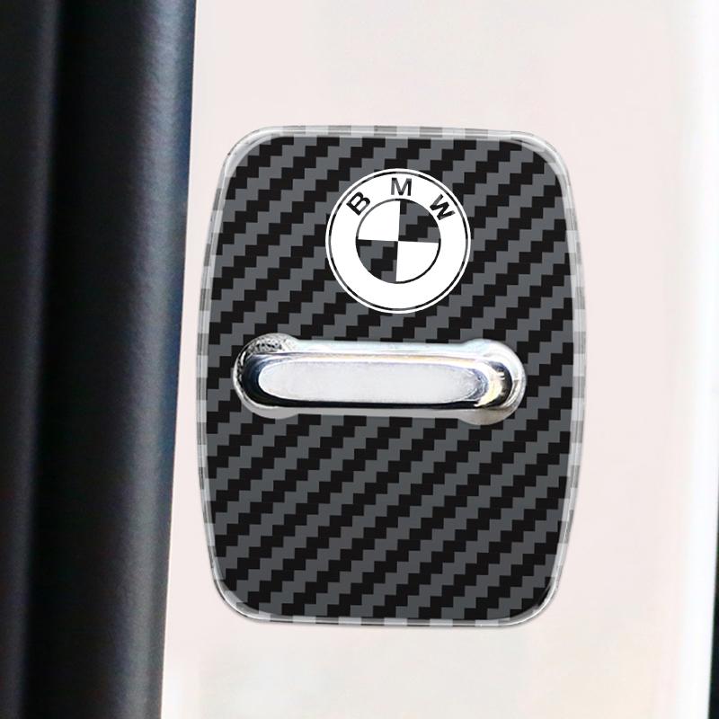 4pcs Slim Design Car Door Lock Cover Emblem Stainless Steel Protective Case Compact Exterior Decoration Auto Accessories For BMW npmk56