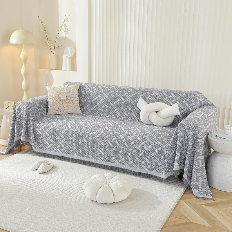 Скандинавский стиль Простой однотонный чехол для дивана Ткань Four Seasons Универсальное полотенце для дивана Полный чехол Универсальный чехол для дивана «все включено»