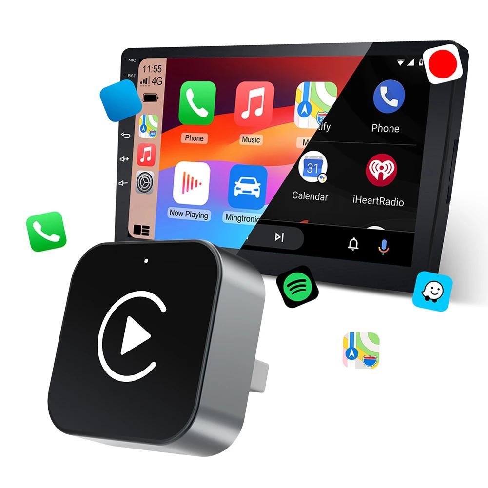 2-в-1 Беспроводной адаптер CarPlay Android Auto Plug & Play Преобразователь проводного в беспроводной донгл для автомобилей с заводским проводным CarPlay