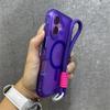 Роскошный Матовый Чехол-Броня С MagSafe Для Телефона Для iPhone 17 11 14 12 13 15 16 Pro Max Разноцветный Ремешок-Шнурок Ударопрочный Чехол
