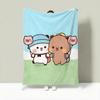 Character B-Bubu & Dudu Throw Lightweight 240g Flannel Blanket Soft Skin-friendly for Summer Cooling