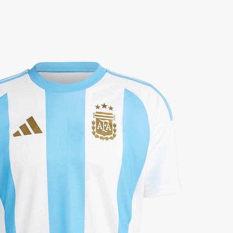 Adidas Футболка мужская Afa H Jsy Fan в полоску с круглым вырезом и коротким рукавом, синяя IP8395