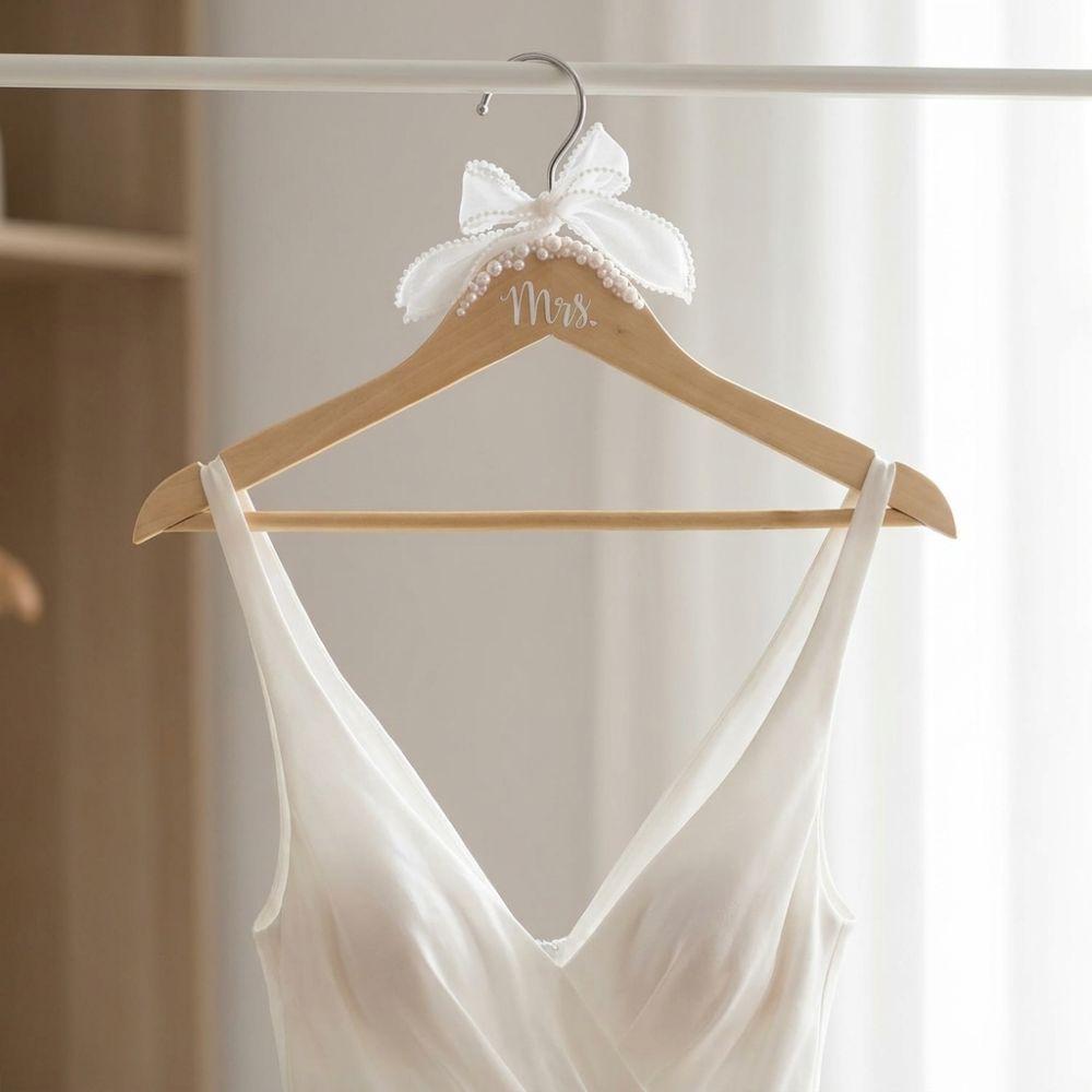 Space-Saving Clothes Hanging Rack Adorned with Pearls Drying Clothes Rack Bridal Shower
