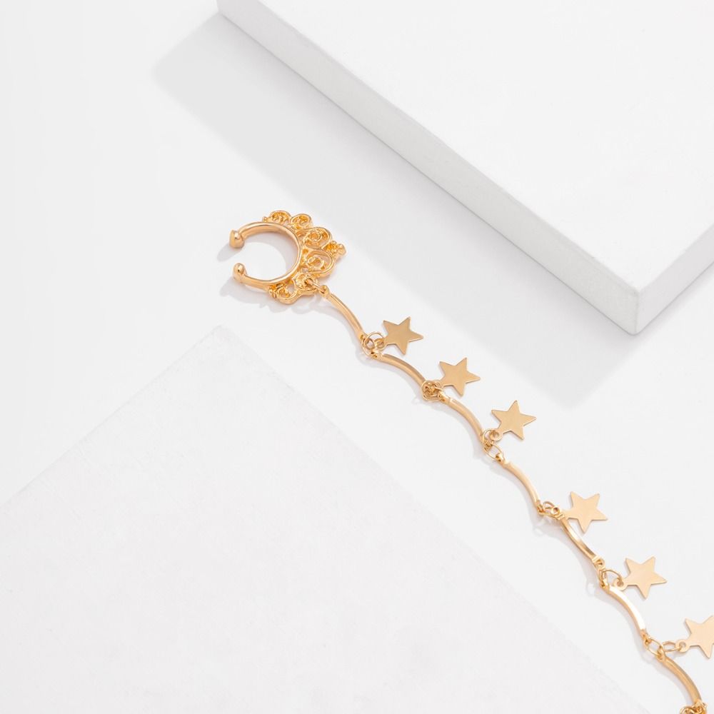 Кисточка Жемчужные Кольца для Носа Серебряные Серьги-Гвоздики Бабочки Модные Клипсы для Пирсинга Ноздрей Имитация для Мальчиков