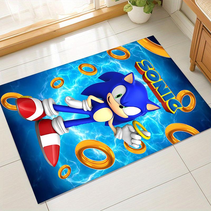 Sonic Rings Adventure Carpet For Playroom Bedroom Living Room Sofa Home Decorkids Game Area Rug Nonslip Floor Mat