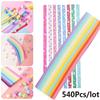 540 шт./лот Подарок Односторонние Поделки для DIY Конфетные Цвета Наилучшие Пожелания Декор для Дома Оригами Складывающаяся Звезда Бумажные Полоски Скрапбукинг