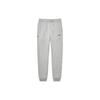 Li Ning Badminton Series Solid Color Ribbed Cuff Fleece Knit Sports Long Pants Men Bottoms Light-Gray AKLTC87-2