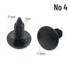 Black Car Trim Panel Nylon Rivet Clips