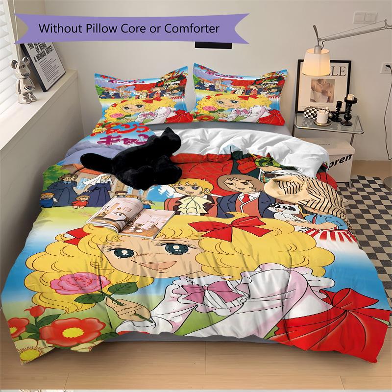 Candy Candy Adventure Print 3Pcs Bedding Setduvet Cover With 2 Bedropillowcase Home Birthday Gift