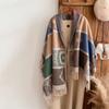 Ethnic Style, Color-Block Style, Fashion, Going Out, Warm Shawl, Cape, Scarf, Women