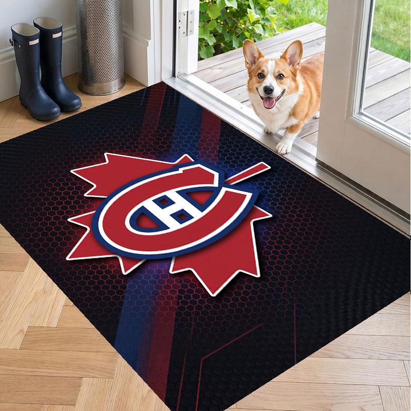 Soft Floor Carpet Montreal Canadiens Pattern Area Rug Decorative Mat For Home Room Decoration