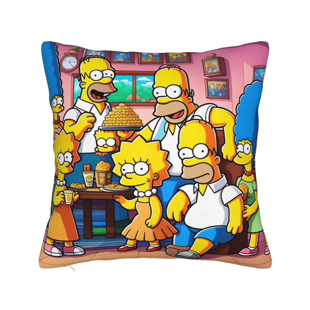 Pillow Cover Funny SSimpsons Green Polka Dot Family Cute Funny Pillow Case For Sofa Couch Bed Living Room Pillowcases