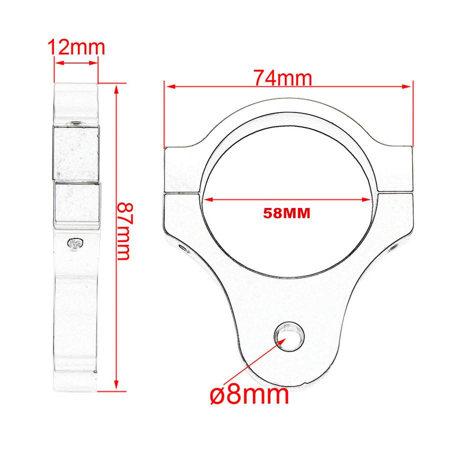 58 мм Алюминиевый Мотоциклетный Рулевой Демпфер Кронштейн Держатель Хомута Рамы Вилки Доставка из США