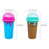 Ice Cream Shape Squeeze Cup with Straw Spoon Smoothies Cup DIY Smoothies Making Cup  Summer
