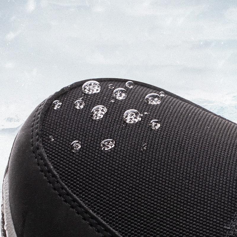 Зимние походные ботинки для мужчин, теплые плюшевые ботинки с боковой молнией, зимняя обувь для мужчин, модные водонепроницаемые ботинки для активного отдыха, нескользящие