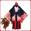Anime Impact Five Kasen Cosplay Kaedehara Kazuha Cosplay Costume Kimono Halloween Carnival Samurai Costume Prop Wig