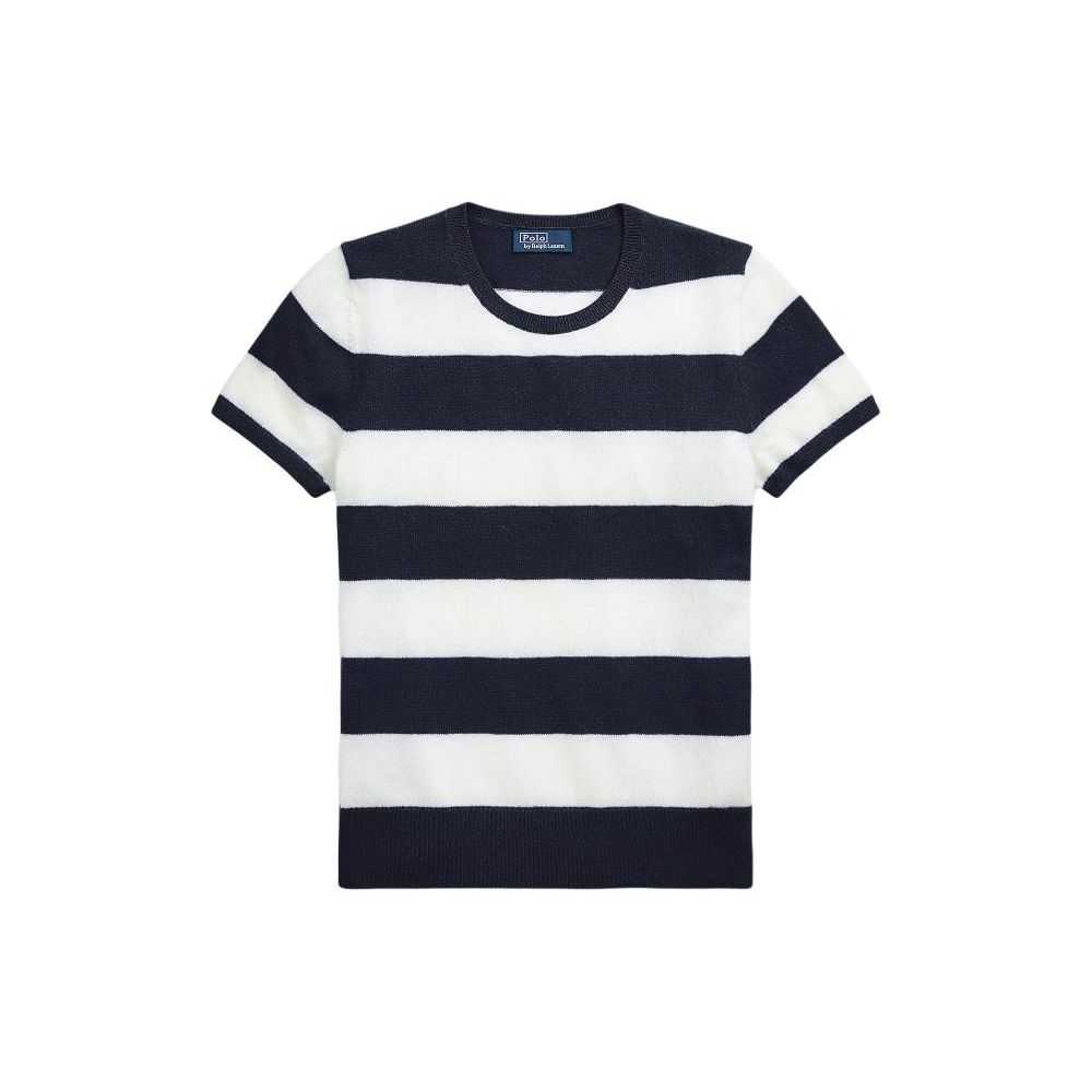 Polo Ralph Lauren SS24 Striped Crew Neck Slim Fit Short Sleeve Knit Top Women Tops Multicolor WMPOSWENC020866-999