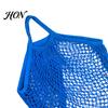 Heavy Duty Reusable Grocery Totes Cotton Mesh Bag, Eco Friendly Foldable String Lightweight Portable Handbags for Fruits Vegetables And Daily Shopping