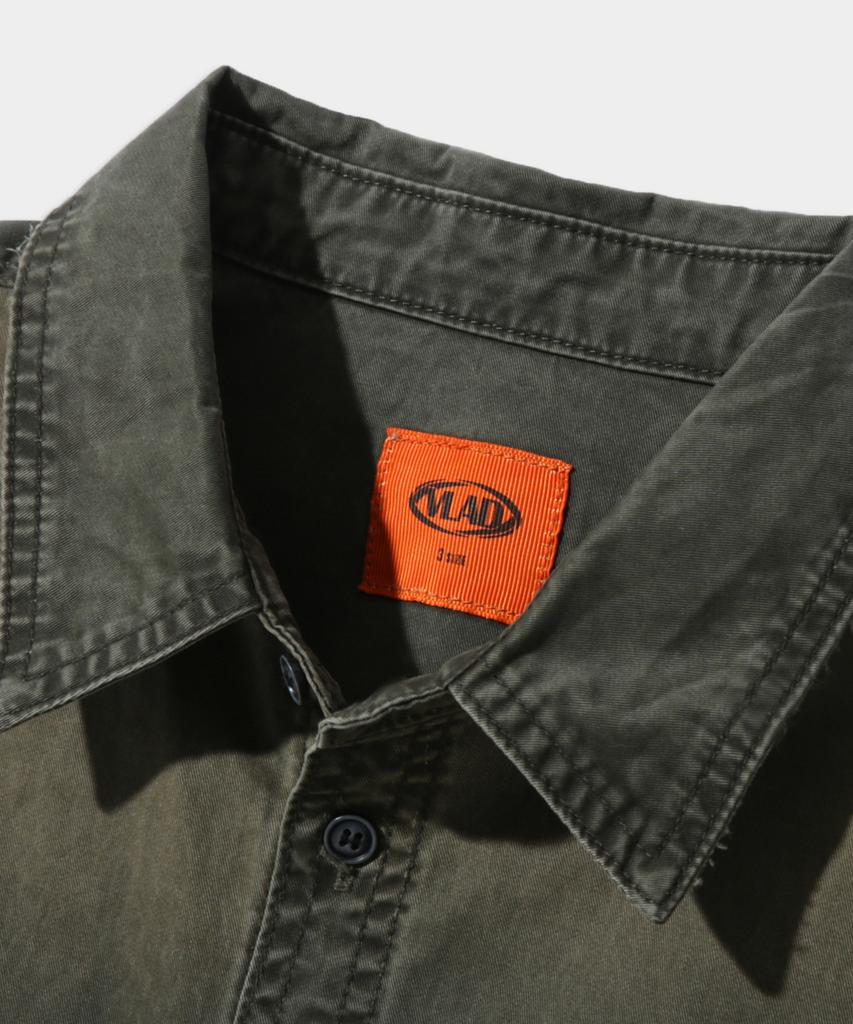Рубашка с коротким рукавом Dimiteulibeullaeg Vlad Cutoff Applique Fade Washed_Оливковый