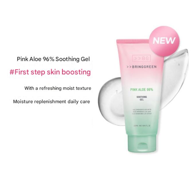 BringGreen Успокаивающий гель с алоэ 97%, Успокаивающий гель с алоэ 97%, Успокаивающий гель с розовым алоэ 96% 300 мл (6 вариантов)
