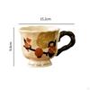 Керамическая кружка, чашка для чая, милая посуда для питья, удобная ручка, многоразовый кофе с молоком для отеля