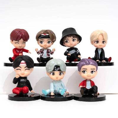 Buntan Boy 7 Штук/Набор Фигурка Кукла Модель Игрушка Rm Jin Suga Jhope Ji Min V Jungkook Звезда Идол Милый Подарок