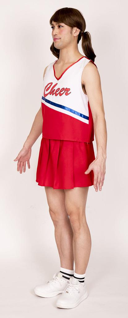 Clearstone Crossdressing MAN Косплей Хэллоуин Свежий Cheer MAN Унисекс Красный