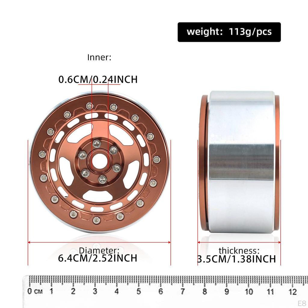Комплект из 4 ступиц колесных дисков RC для автомобиля D90 с колесами Beadlock 2,2 дюйма