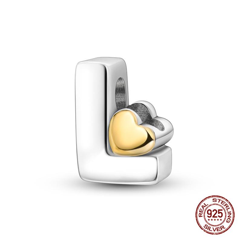 26 A- Z Alphabet Beads Copper Love Letter Charms Fits Original 3Mm Womans Bracelet Bangle Zircon Beads Diy Jewelry Gifts